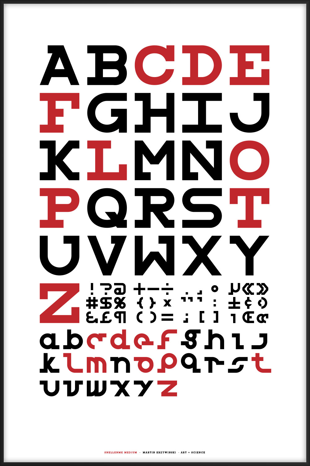 The SnellenMK optoptype font by Martin Krzywinski