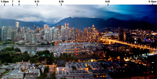 Lumondo Photography - Martin Krzywinski - High Dynamic Time Range Photography - Vancouver Skyline