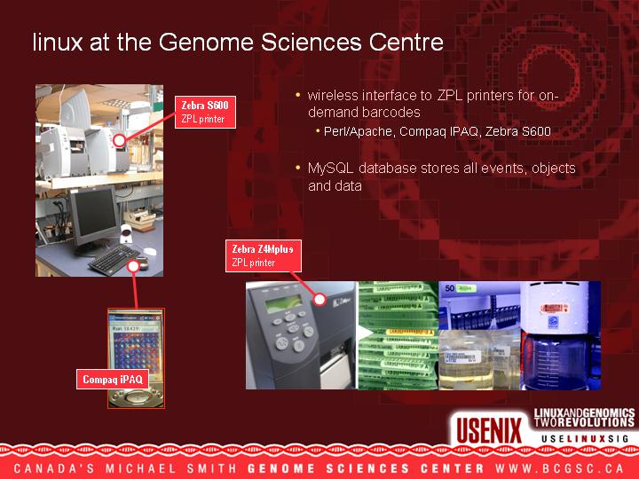 Linux and Genomics - Two Revolutions - USENIX 2004 - Martin Krzywinsk and Yaron Butterfield